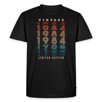 Vintage 1984 Limited Edition 40th Birthday - T-shirt Premium bio Homme - noir - Devant - Nico (187cm)