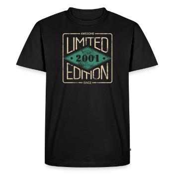 Awesome Since 2001 Retro Vintage Design - Men's Premium Organic T-Shirt - black - Front - Nico (187cm)
