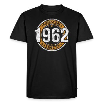 Génial depuis 1962 Retro Vintage Birthday - T-shirt Premium bio Homme - noir - Devant - Nico (187cm)