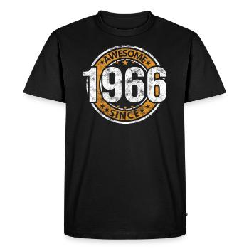 Awesome Since 1966 Retro Vintage Birthday - Men's Premium Organic T-Shirt - black - Front - Nico (187cm)