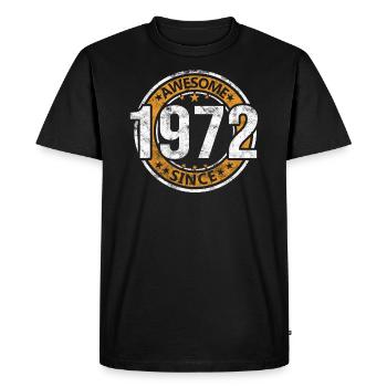 Awesome Since 1972 Retro Vintage Birthday - Men's Premium Organic T-Shirt - black - Front - Nico (187cm)