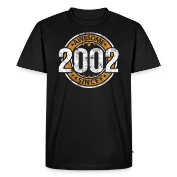 Génial depuis 2002 Retro Vintage Birthday - T-shirt Premium bio Homme - noir - Devant - Nico (187cm)