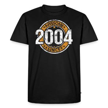 Génial depuis 2004 Retro Vintage Birthday - T-shirt Premium bio Homme - noir - Devant - Nico (187cm)