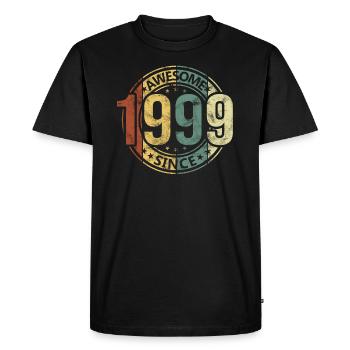 Génial depuis 1999 Retro Vintage Birthday - T-shirt Premium bio Homme - noir - Devant - Nico (187cm)