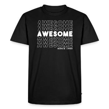 Génial depuis 1960 homme femme anniversaire rétro - T-shirt Premium bio Homme - noir - Devant - Nico (187cm)