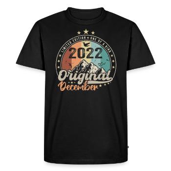 December 2022 Birthday Gift - December 2022 - Men's Premium Organic T-Shirt - black - Front - Nico (187cm)