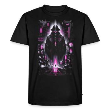 Tokyo Street Art Vaporwave - T-shirt Premium bio Homme - noir - Devant - Nico (187cm)