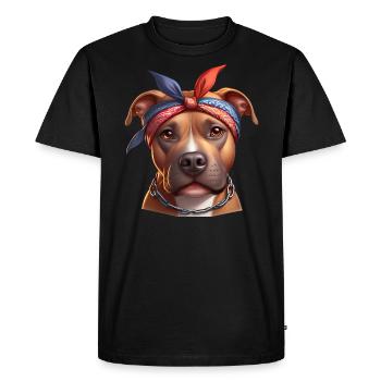 Pitbull The Model - Men's Premium Organic T-Shirt - black - Front - Nico (187cm)