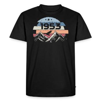 Original 1953 Vintage 1953 Birthday 1953 - Men's Premium Organic T-Shirt - black - Front - Nico (187cm)