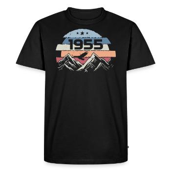 Original 1955 Millésime 1955 Anniversaire 1955 - T-shirt Premium bio Homme - noir - Devant - Nico (187cm)