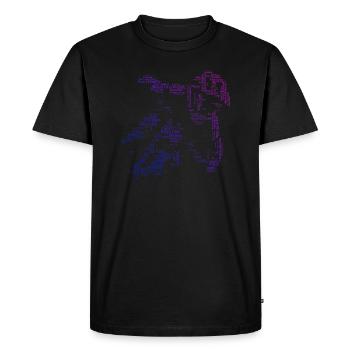 Mountain Bike Cyclist Mountainbiker Cycling - Men's Premium Organic T-Shirt - black - Front - Nico (187cm)