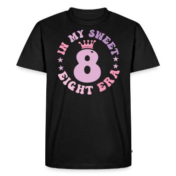 In My Sweet Eight Era 8th Birthday Groovy 8th bday - Men's Premium Organic T-Shirt - black - Front - Nico (187cm)