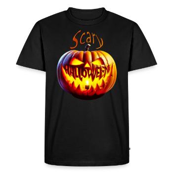 Scary Halloween - Men's Premium Organic T-Shirt - black - Front - Nico (187cm)