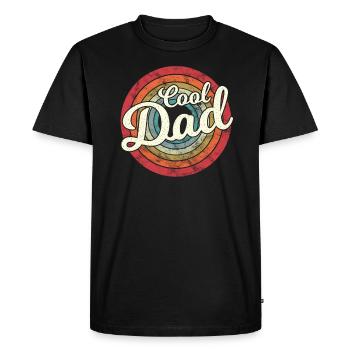 Cool Dad Best Dad Of Son Daughter For Father's Day - Men's Premium Organic T-Shirt - black - Front - Nico (187cm)