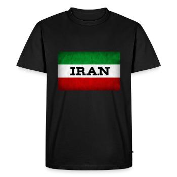 IRAN - T-shirt Premium bio Homme - noir - Devant - Nico (187cm)