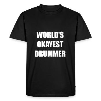 Drummer - Men's Premium Organic T-Shirt - black - Front - Nico (187cm)