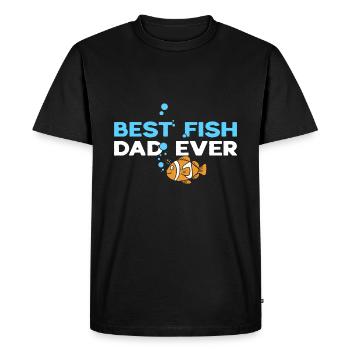 Meilleur poisson papa aquariophile fish keeper - T-shirt Premium bio Homme - noir - Devant - Nico (187cm)