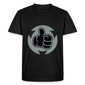 Thumbs up - Men's Premium Organic T-Shirt - black - Front - Nico (187cm)