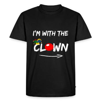 Je suis au Clown Halloween Design - T-shirt Premium bio Homme - noir - Devant - Nico (187cm)