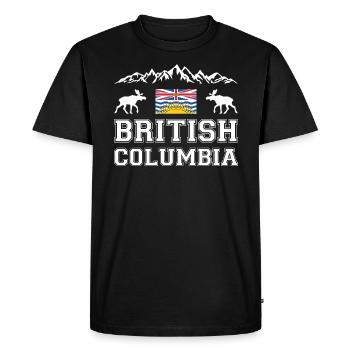 Colombie-Britannique - T-shirt Premium bio Homme - noir - Devant - Nico (187cm)