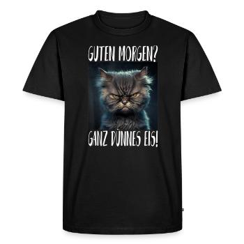 Guten Morgen Ganz dünnes Eis - T-shirt Premium bio Homme - noir - Devant - Nico (187cm)