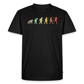 Vintage Tennis RetroTennis Player Evolution - Men's Premium Organic T-Shirt - black - Front - Nico (187cm)