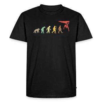 Climbing Retro Rock Climbing Evolution Climber - Men's Premium Organic T-Shirt - black - Front - Nico (187cm)