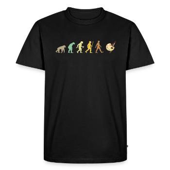 Painting Retro Artist Art Evolution Paint Palette - T-shirt Premium bio Homme - noir - Devant - Nico (187cm)