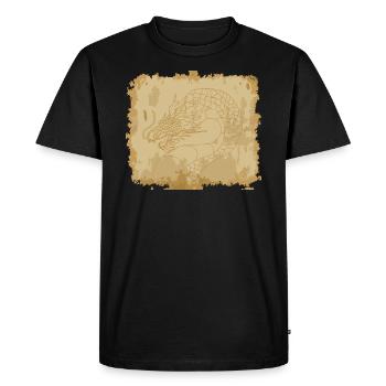 Dragon ancien - T-shirt Premium bio Homme - noir - Devant - Nico (187cm)