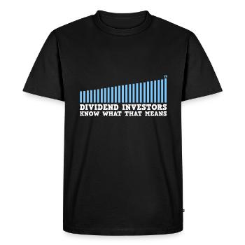 Dividend investors know what is meant - Men's Premium Organic T-Shirt - black - Front - Nico (187cm)