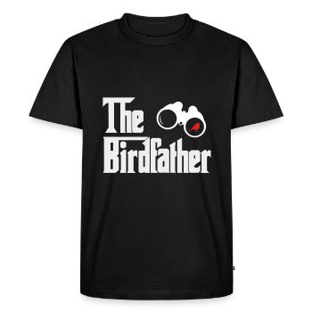 The Birdfather the Godfather Ornithologist - Men's Premium Organic T-Shirt - black - Front - Nico (187cm)