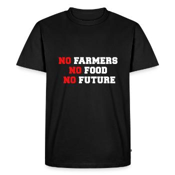 No Farmers No Food No Future - Men's Premium Organic T-Shirt - black - Front - Nico (187cm)