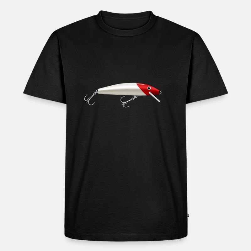 Köder 2 Angeln - Männer Premium Bio T-Shirt - Schwarz