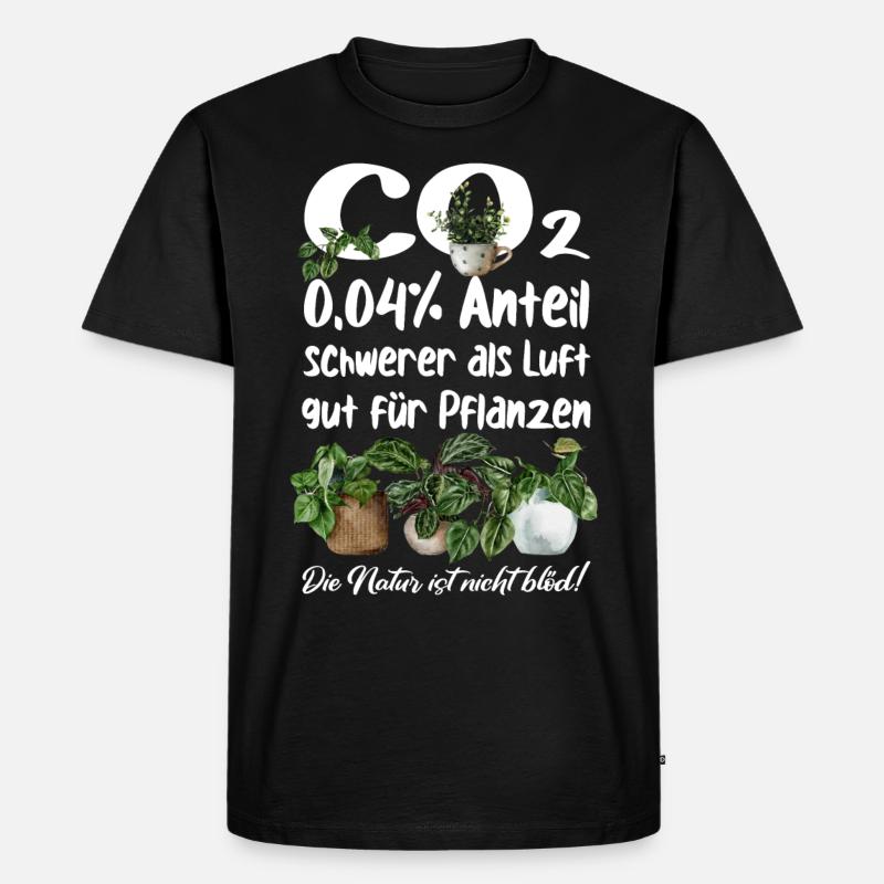 CO2 - Männer Premium Bio T-Shirt - Schwarz