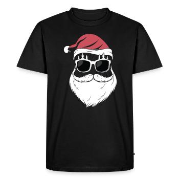 Super Cool Santa Claus - Men's Premium Organic T-Shirt - black - Front - Nico (187cm)