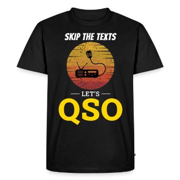 Amateur Ham Radio Operator Radio Waves Frequency - Men's Premium Organic T-Shirt - black - Front - Nico (187cm)