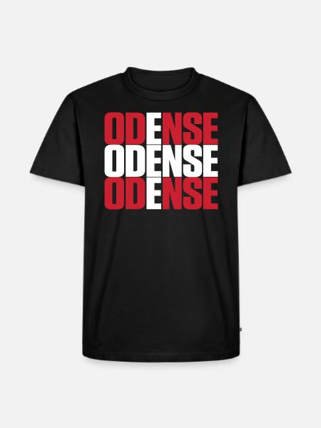 Odense Denmark Flag - Men's Premium Organic T-Shirt - black