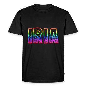 iria rs rainbow - Men's Premium Organic T-Shirt - black - Front - Nico (187cm)