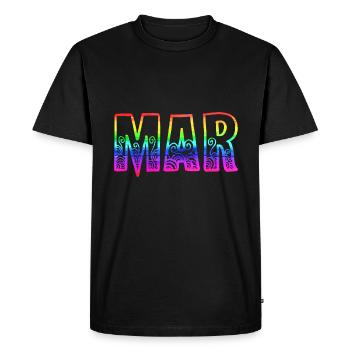 Mars rs Arc-en-ciel - T-shirt Premium bio Homme - noir - Devant - Nico (187cm)
