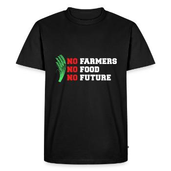 No Farmers No Food No Future - Men's Premium Organic T-Shirt - black - Front - Nico (187cm)