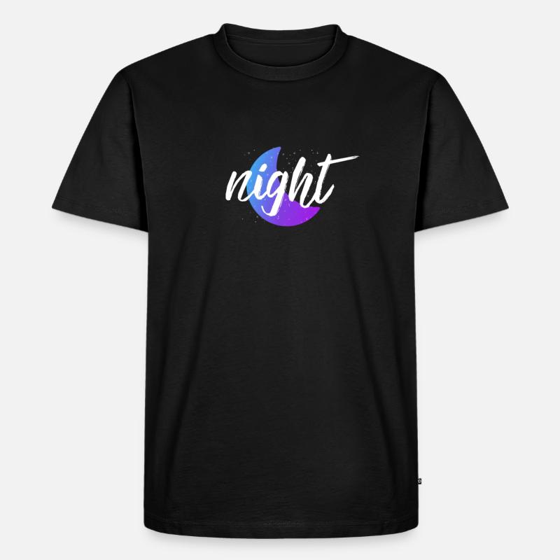 Night - Männer Premium Bio T-Shirt - Schwarz