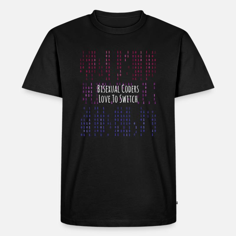 LGBT Code bisexuelles Programmieren - Männer Premium Bio T-Shirt - Schwarz
