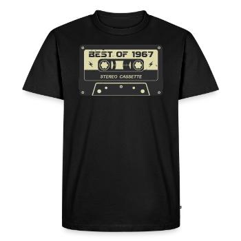 Cassette rétro 1967 vintage 1967 anniversaire 1967 - T-shirt Premium bio Homme - noir - Devant - Nico (187cm)