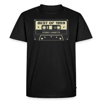 Cassette rétro 1959 vintage 1959 anniversaire 1959 - T-shirt Premium bio Homme - noir - Devant - Nico (187cm)