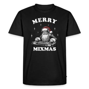 Merry Mixmas - Santa - Men's Premium Organic T-Shirt - black - Front - Nico (187cm)