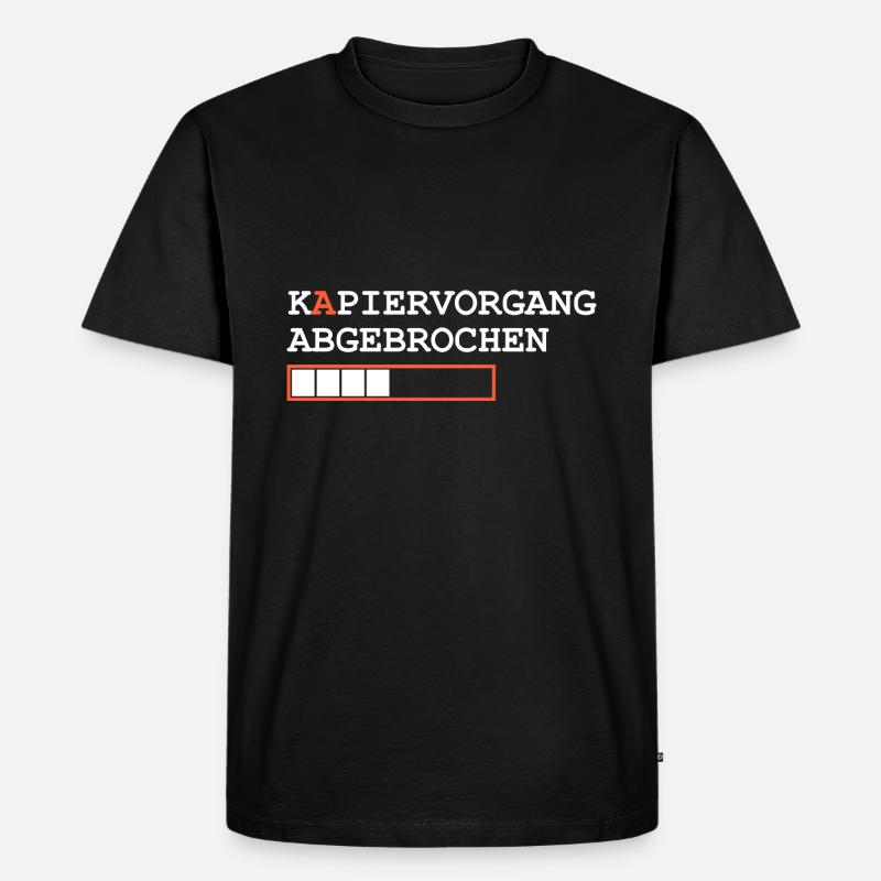 Kapiervorgang abgebrochen - Männer Premium Bio T-Shirt - Schwarz