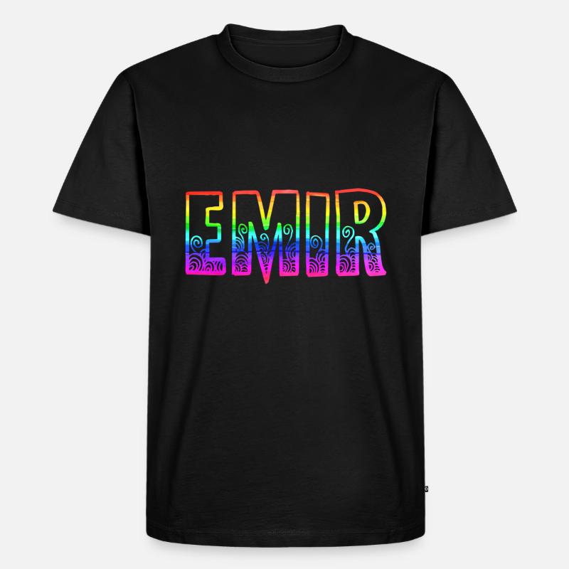 emir rs regenbogen - Männer Premium Bio T-Shirt - Schwarz