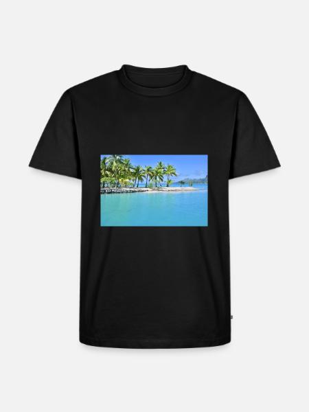 Bora Bora lagoon - Men's Premium Organic T-Shirt - black