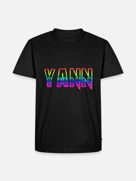 yann rs rainbow - Men's Premium Organic T-Shirt - black