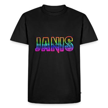 janis rs rainbow - Men's Premium Organic T-Shirt - black - Front - Nico (187cm)